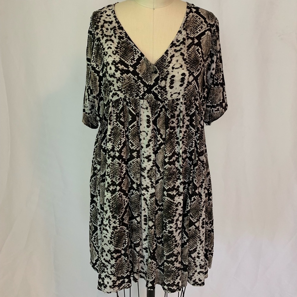 Zara Snake Print Shift Dress